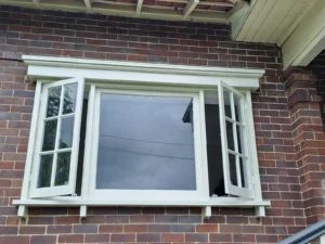 Exterior bay window painted in Roseville, Sydney