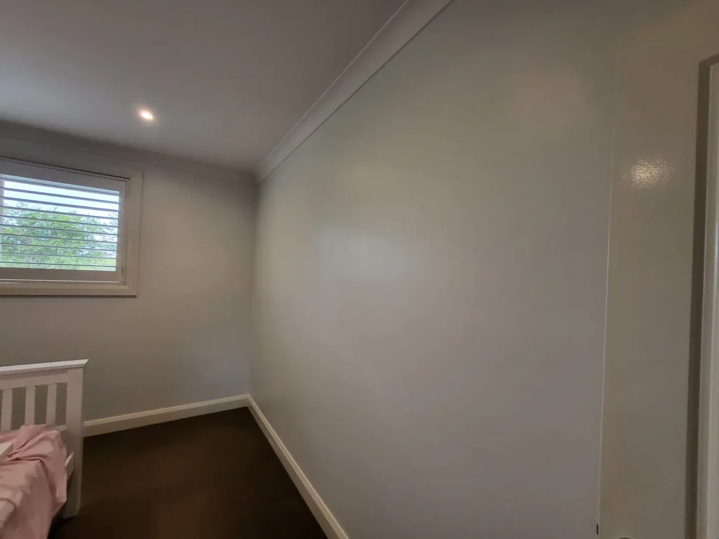 Final bedroom paint finish in Hornsby project