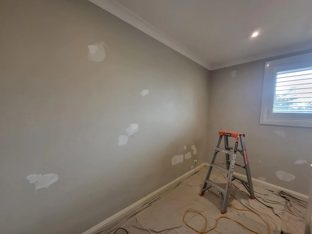 Bedroom before painting in Hornsby home