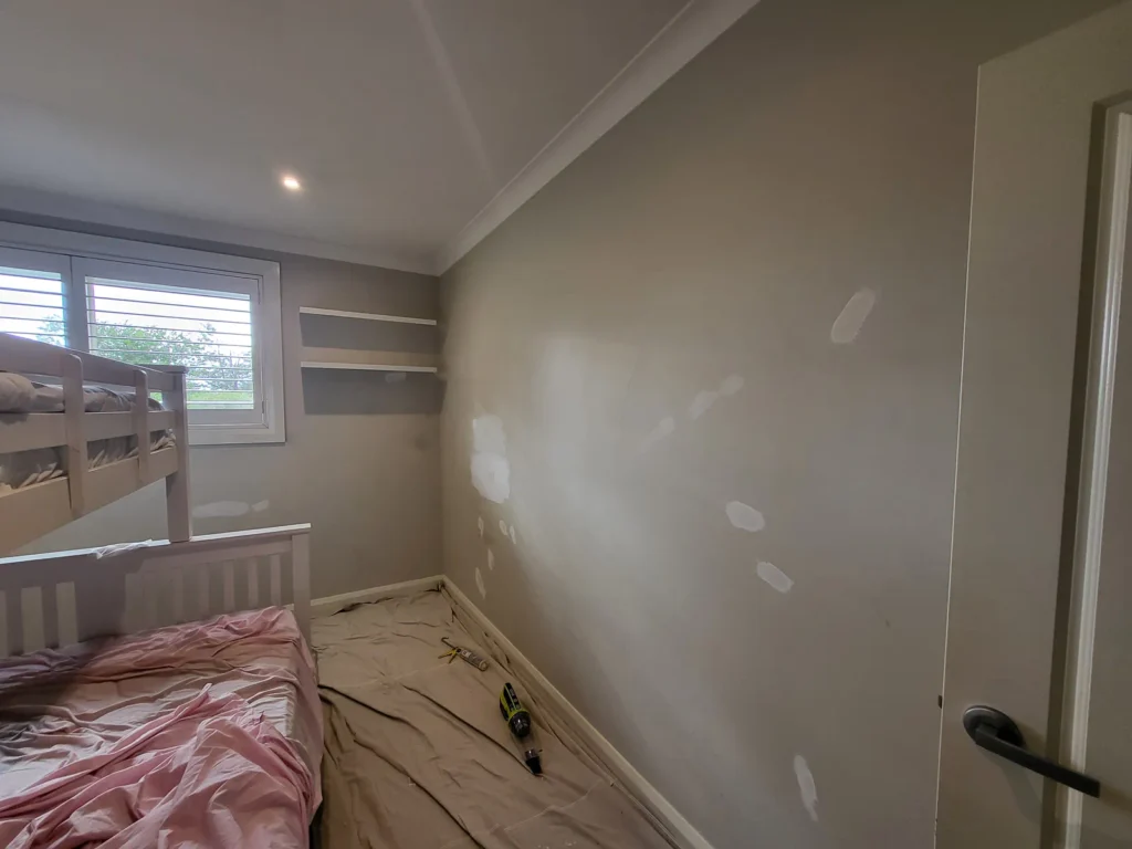 Bedroom in Hornsby prepared for interior painting