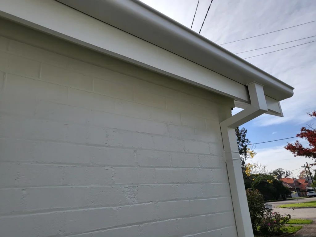 Gutter and fascia after painting