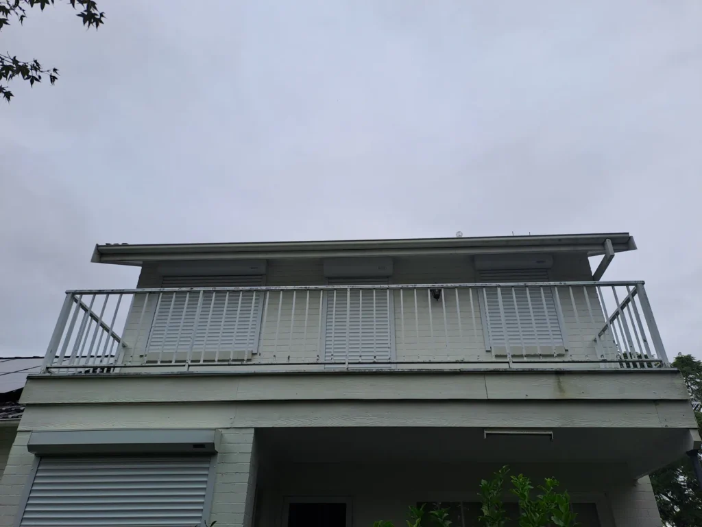 Exterior house side wall before preparation and painting