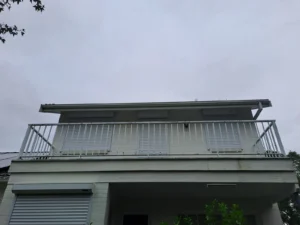 Exterior house side before preparation and painting