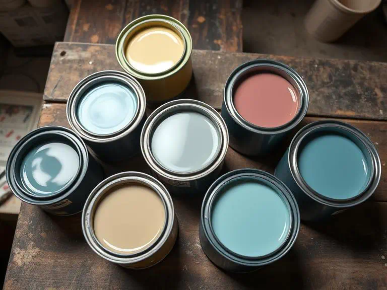 paint cans full of paint with lid opened