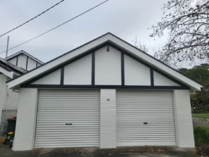 Front elevation of garage after painting in Sydney