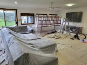 Interior painting preparation in Sydney home