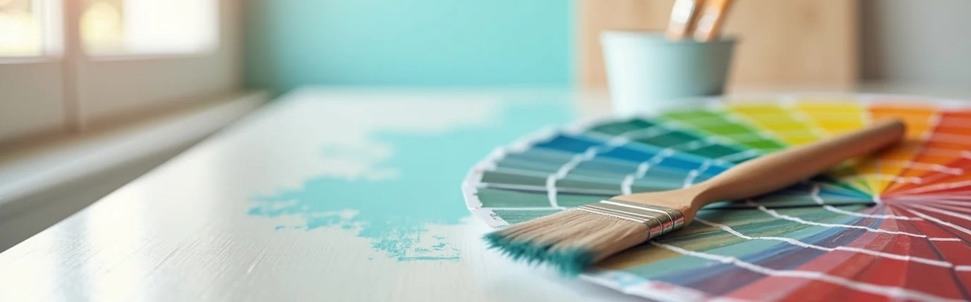 Painting service background showing a painted home exterior